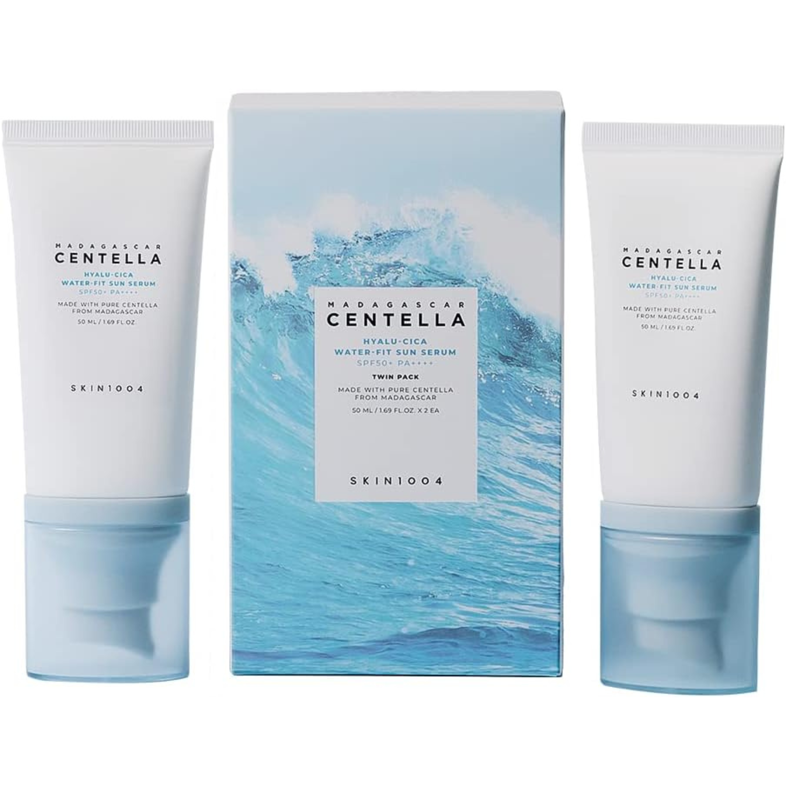 SKIN1004 Madagascar Centella Hyalu-Cica Water-Fit Sun Serum Set (2 Pieces)